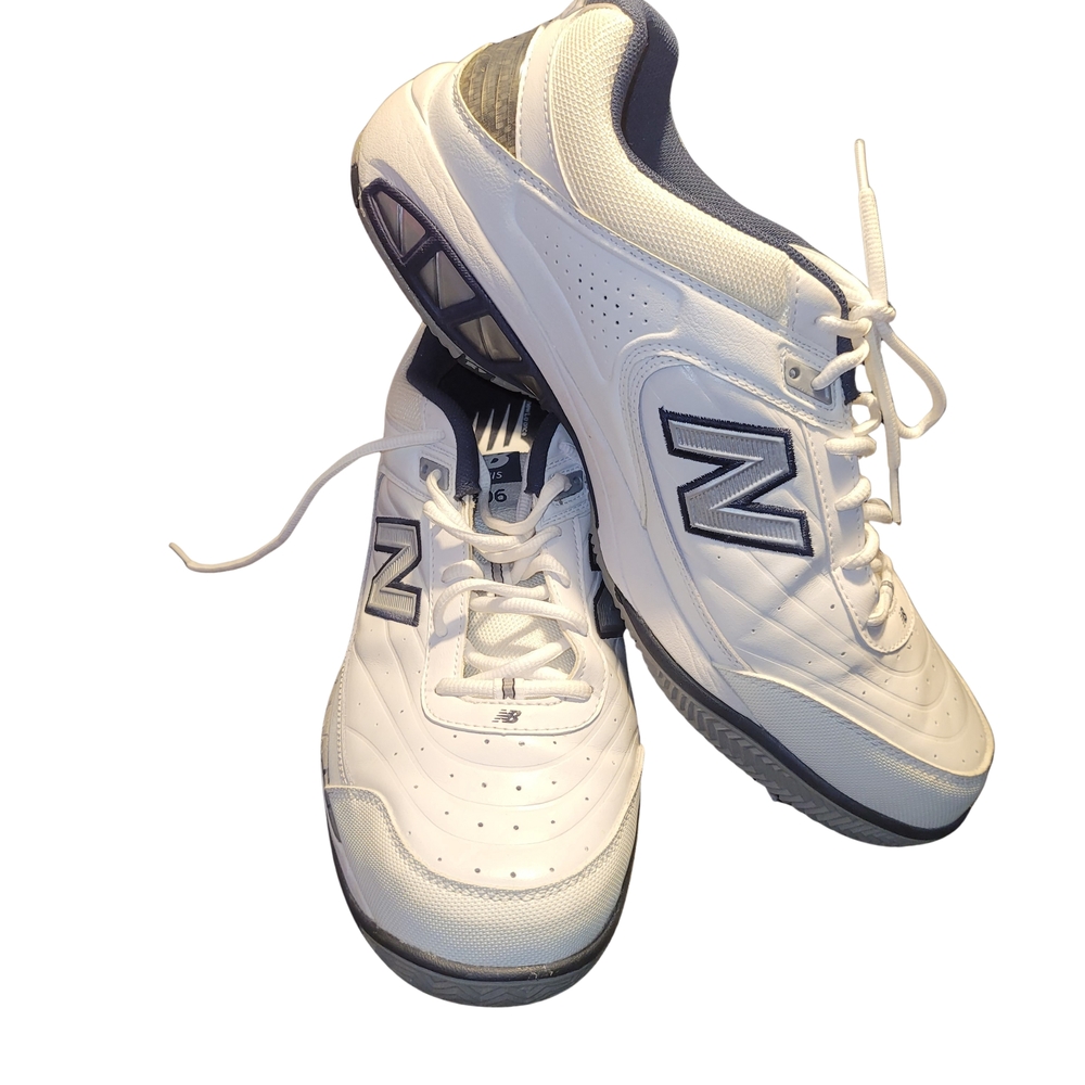 New Balance White and Blue Athletic Shoes